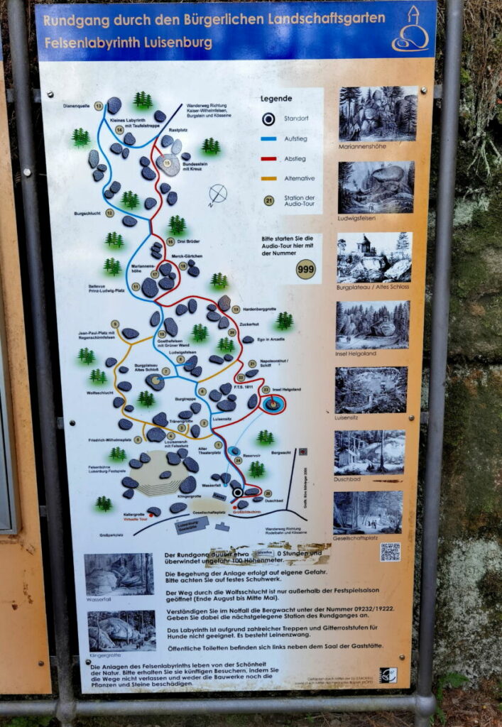 Die Felsenlabyrinth Luisenburg Karte für deinen Überblick